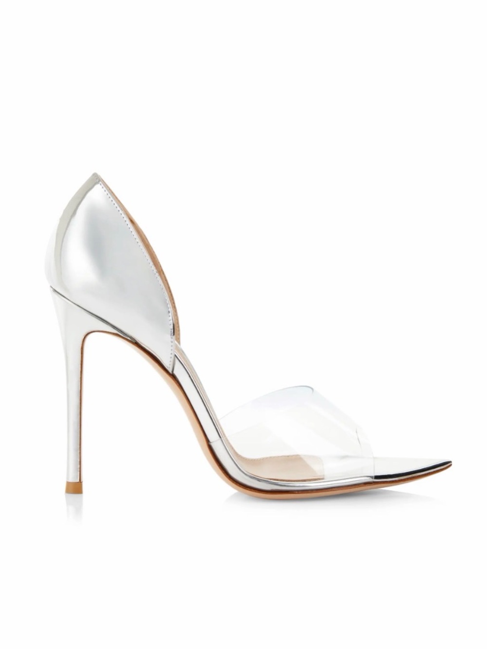 Gianvito Rossi Stiletto Pump - Bree Metallic Silver Clear